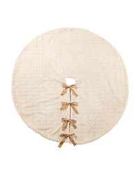 Glitzhome 60" Deluxe Reversible Christmas Tree Skirt