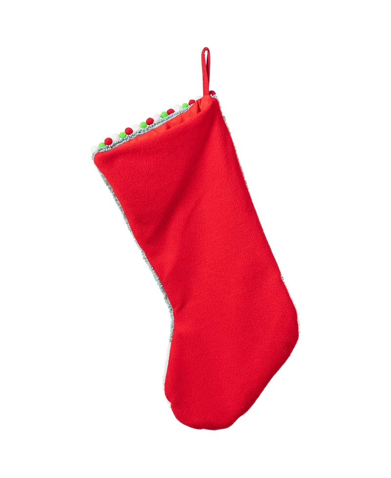 Glitzhome 21" Hooked Dinosaur Christmas Stocking