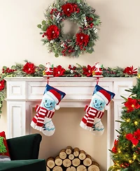 Glitzhome 21" Hooked Yeti Christmas Stocking