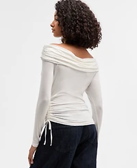 Ultra Flirt Juniors' Off-The-Shoulder Ruched Top