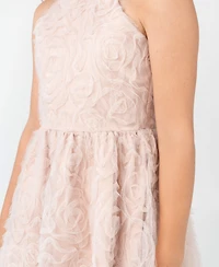 Rare Editions Big Girls Glitter Soutache Social Dress