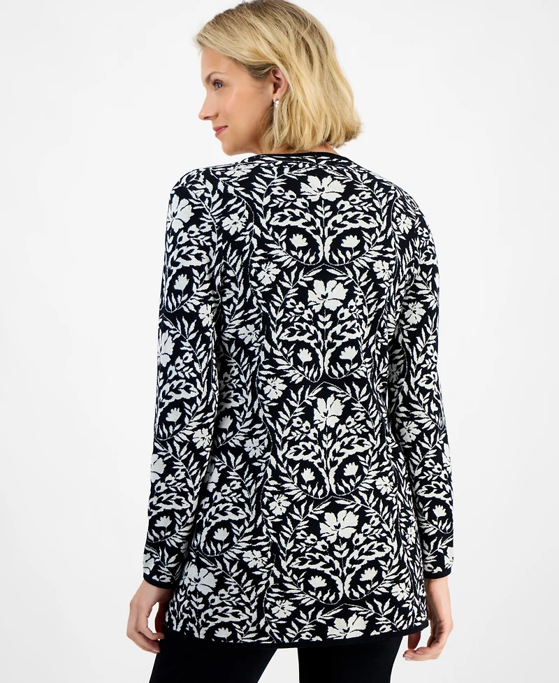 Jm Collection Women's Printed Open-Front Cardigan, Macy's Exclusive