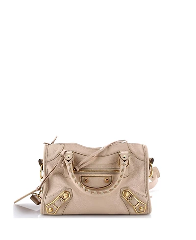 Pre-Owned Balenciaga Mini City Classic Metallic Edge Bag Leather