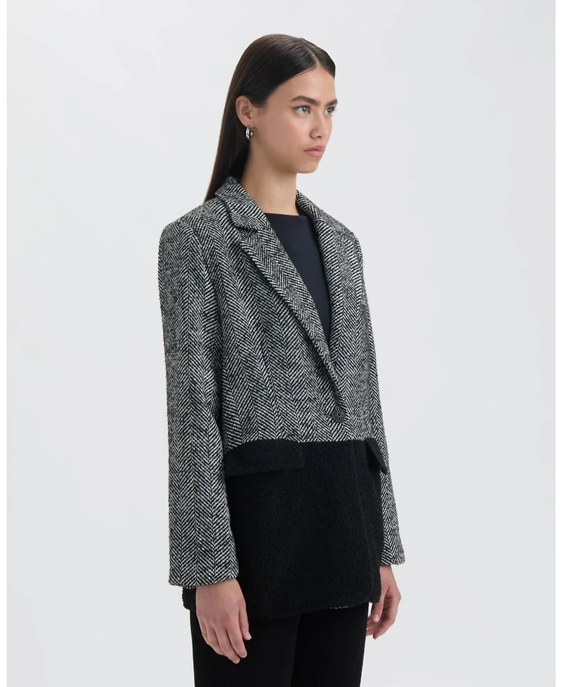 Nvlt Women's Oversized Asymmetric Pannel Blazer