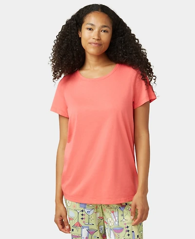 Hue Women's Solid Short-Sleeve Scoop-Neck Pajama T-Shirt