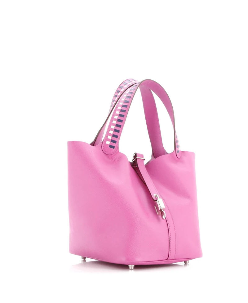 Pre-Owned Hermes Mm Picotin Lock Bag Tressage Epsom