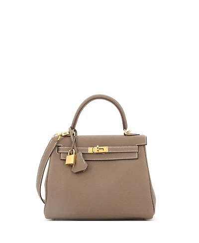 Pre-Owned HERMES Kelly Handbag Togo with Gold Hardware