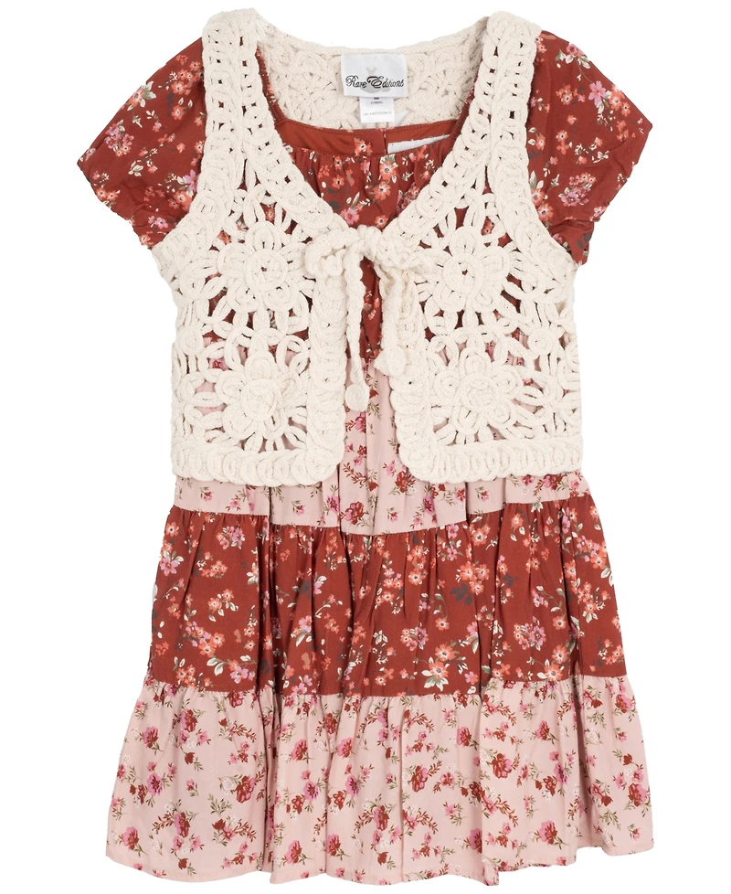 Rare Editions Toddler and Little Girls Patchwork Dress