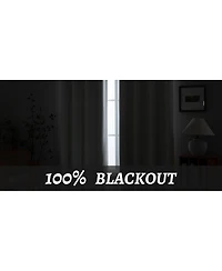 Awesome Home 100% Blackout Cotton Blend Thermal Grommet Curtains, 2 Panels