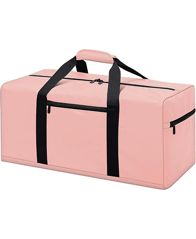 Urtala Foldable Duffel Bag 35L Small Luggage Bag Lightweight for Travel Gym Sport-Pink
