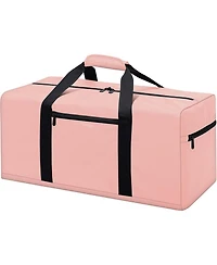 Urtala Foldable Duffel Bag 35L Small Luggage Bag Lightweight for Travel Gym Sport-Pink