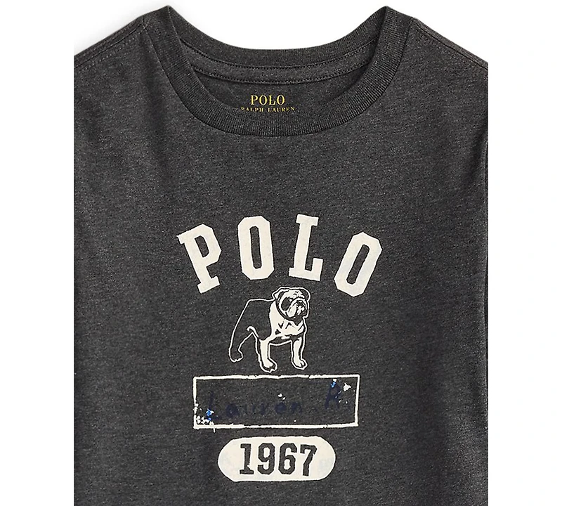 Polo Ralph Lauren Toddler and Little Boys Cotton Jersey Graphic Long Sleeve T-Shirt