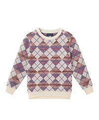 Andy & Evan Toddler/Child Girls Argyle Tunic Length Sweater w/Flare Legging Set