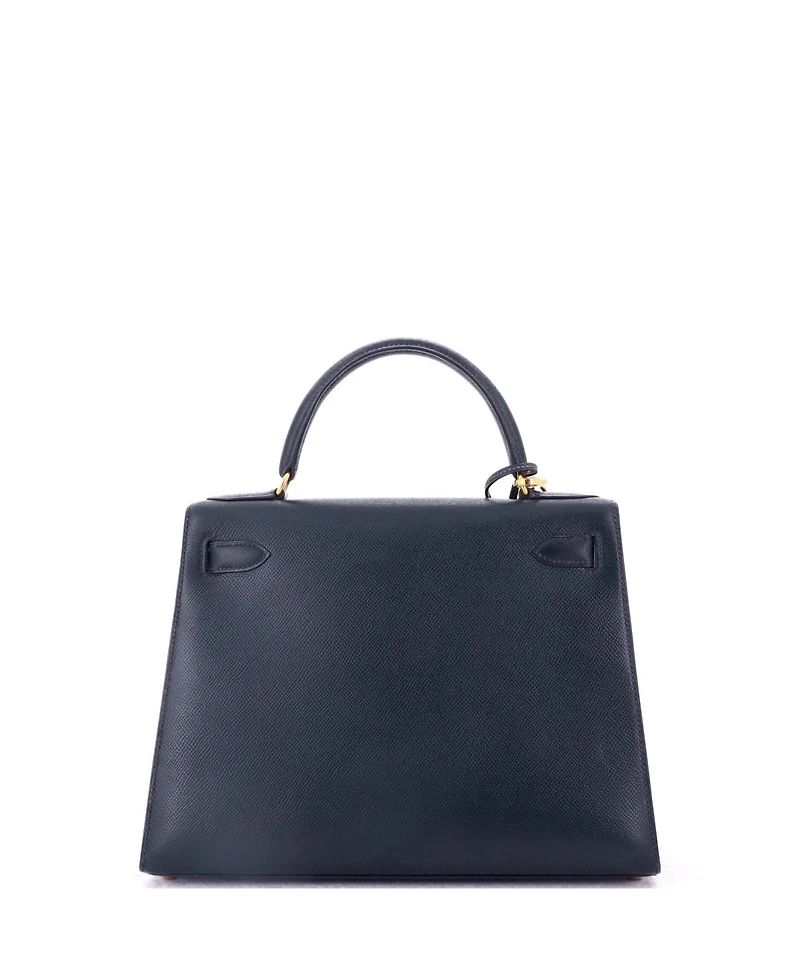 Pre-Owned Hermes Kelly Handbag Courchevel with Gold Hardware