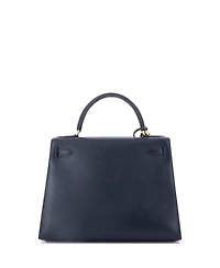 Pre-Owned Hermes Kelly Handbag Courchevel with Gold Hardware
