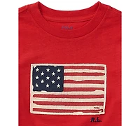 Polo Ralph Lauren Toddler and Little Boys Flag Cotton Jersey T-Shirt