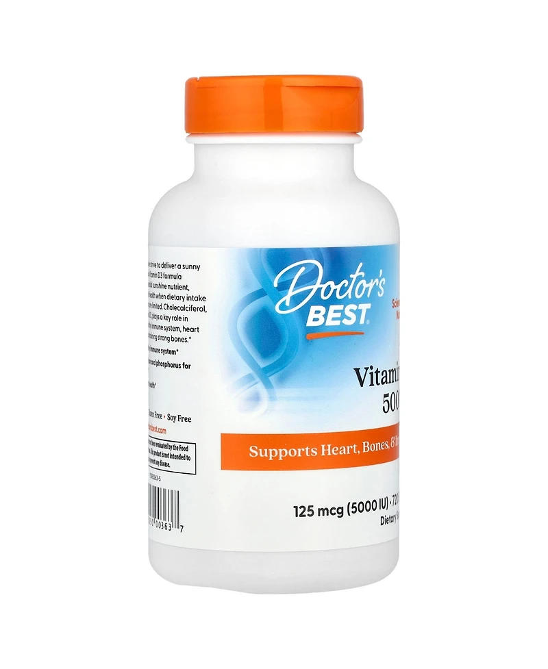 Doctor's Best Vitamin D3 125 mcg (5 000 Iu)