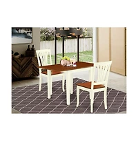 East West Furniture Dining Room Set Buttermilk & Cherry