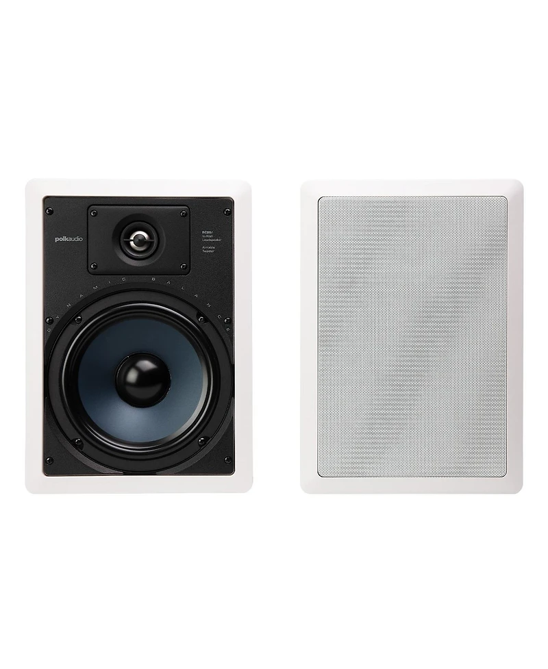 Polk Audio RC85i 2 Way In Wall Speakers - 4 Pack (White)