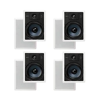 Polk Audio RC85i 2 Way In Wall Speakers - 4 Pack (White)