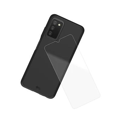 Case-Mate Protection Pack Tough Case and Glass Screen Protector for Samsung Galaxy A03s-Black