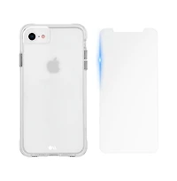 Case-Mate Protection Pack Tough Case and Glass Screen Protector for Apple iPhone Se 2022 / Se 2020 / 8 / 7 / 6s / 6-Clear