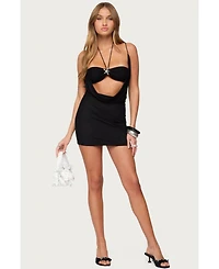 Edikted Womens Zaffia Two Piece Mesh Mini Dress