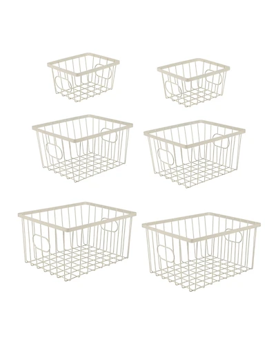 Happimess Camden Vintage Industrial Handmade Wire Metal Nesting Storage Baskets, (Set of 6)