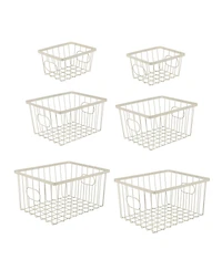 Happimess Camden Vintage Industrial Handmade Wire Metal Nesting Storage Baskets, (Set of 6)