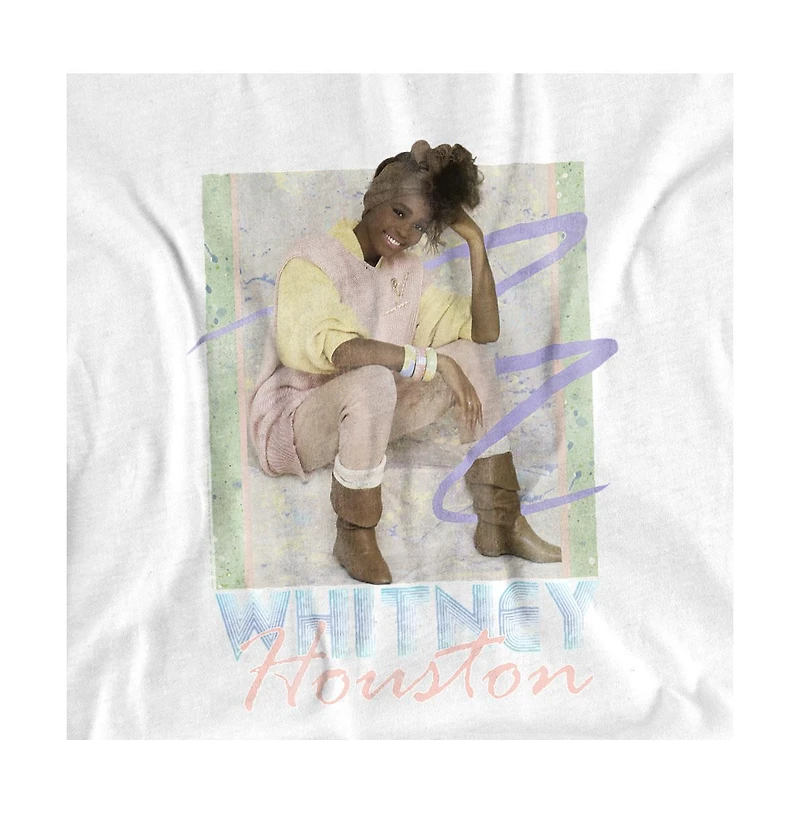 Logovision Men's Whitney Houston How Will I Know Pastel T Shirt
