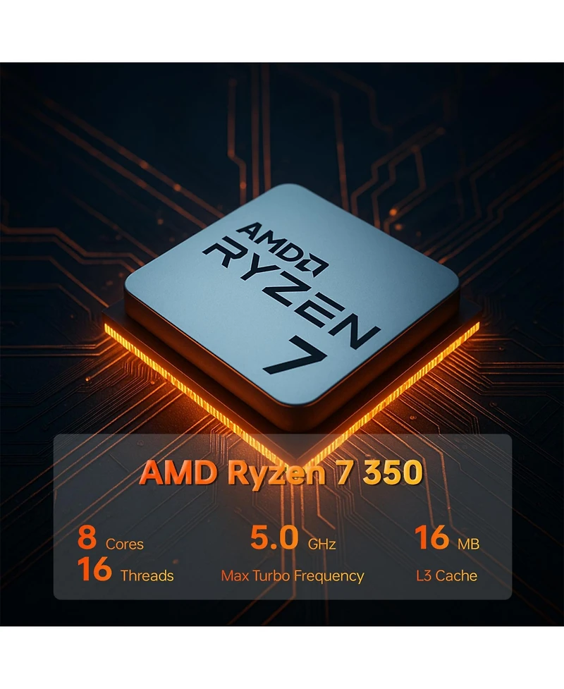 Lenovo IdeaPad Slim 5 16" Premium Traditional Laptop Amd Ryzen Ai 7 350 16GB Ram Amd Radeon Graphics 512GB Ssd Storage Windows 11 Home Fhd+ 60Hz