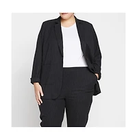 Universal Standard Womens Plus The Pinstripe Blazer