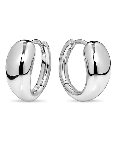 Devata Teardrop Hoop Earrings in Sterling Silver