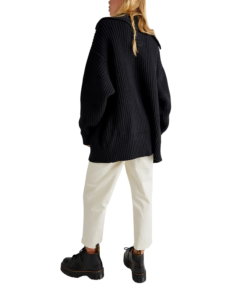 Free People Women's Swim Too Deep Cardi Long Sleeve Sweater