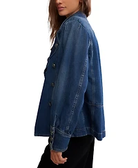 Free People Women's Imogene Denim Officer Jacket