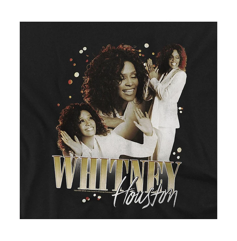 Logovision Men's Whitney Houston White Suit T Shirt