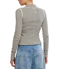 Free People Women's Lake Henley Striped Top