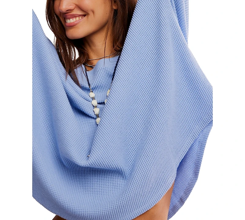 Free People Women's Latte Blues Thermal Long Sleeve Top