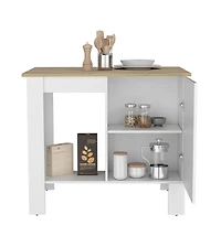 Slickblue Freestanding Kitchen Island Table with Ample Storage for Cooking Essentials
