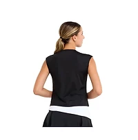 Sofibella Monochrome Cap Sleeve Womens Tennis Tank