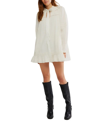 Free People Women's 5 O'clock Tea Time Pull On Mini Dress