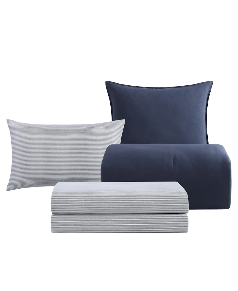 Tommy Hilfiger Solid Microfiber 7-Pc. Comforter Set, Full/Queen