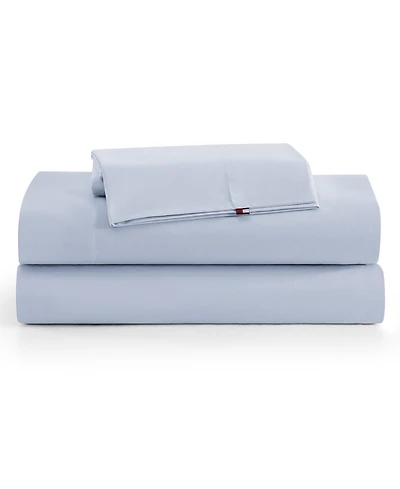Tommy Hilfiger Performance Cooling Solid 180-Thread Count Cotton -Pc. Sheet Set
