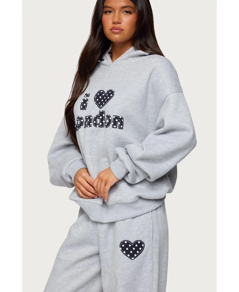 Edikted Women's I Heart London Hoodie
