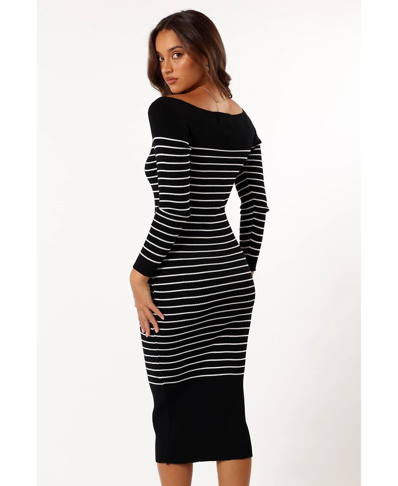 Petal and Pup Womens Baxtor Off The Shoulder Midi Dress