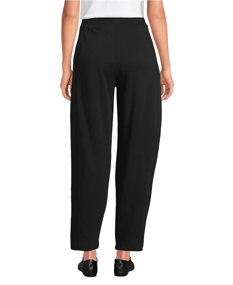 Lands' End Women's Sport Knit High Rise Barrel Ankle Pants