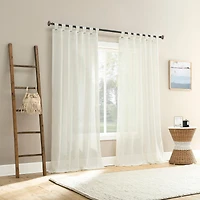No. 918 Wescott Linen Blend Sheer Tab Top Curtain Panel