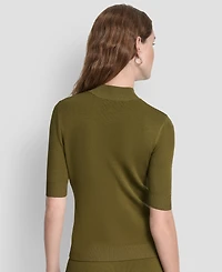 Dkny Women's Grommet Mock Neck Sweater