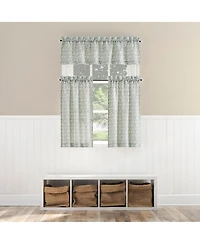 Marist Floral Semi-Sheer Rod Pocket Kitchen Curtain Valance