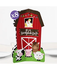 Big Dot of Happiness Freestanding 3D Farm Animals Barn Centerpiece Table Decorations